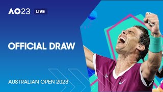 LIVE  Official Draw  Australian Open 2023 [upl. by Nnaear]