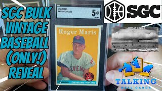 SGC Bulk Vintage Baseball Card Grading Reveal Mantle Mays Aaron amp More HOFers [upl. by Macmullin]