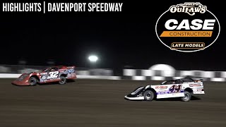 World of Outlaws CASE Late Models  Davenport Speedway  August 25th  HIGHLIGHTS [upl. by Wandie594]