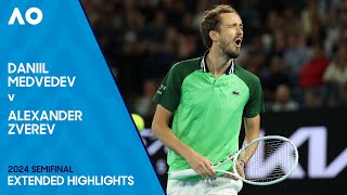 Daniil Medvedev v Alexander Zverev Extended Highlights  Australian Open 2024 Semifinal [upl. by Fesoy]