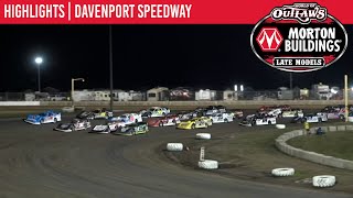 World of Outlaws Morton Building Late Models at Davenport Speedway August 27 2021  HIGHLIGHTS [upl. by Jaddan]