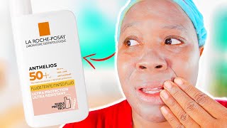 La RochePosay Mineral Tinted Sunscreen Worth the Hype 🤔 Tinted Mineral Sunscreen on DARK SKIN [upl. by Netty]