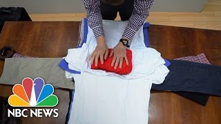 Bundle Packing For Wrinkle Free Clothes  CarryOn  NBC News [upl. by Aloel]