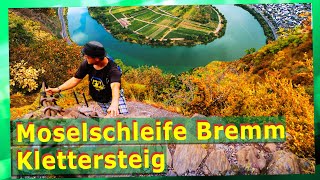 Naturverzauberte Moselschleife Calmont Klettersteig im Regen  Wandern EdigerEller nach Bremm Mosel [upl. by Toiboid]