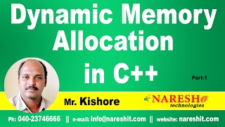 Dynamic Memory Allocation in C Part 1  C  Tutorial  Mr Kishore [upl. by Erapsag]