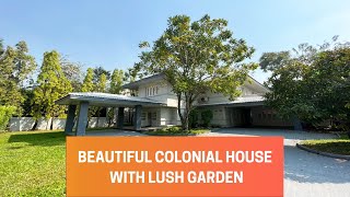 Newly renovated Colonial House Lush Garden Lakeside1BangnaNr BPS Inquott School Bkk Thailand [upl. by Llerdnod]