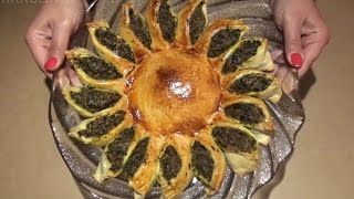 Spinach Pie Recipe  How to make a Sun Shaped Pie [upl. by Flossy]