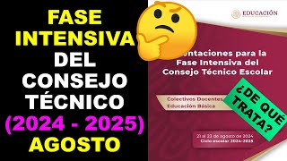 Soy Docente FASE INTENSIVA DEL CONSEJO TÉCNICO 2024  2025 AGOSTO [upl. by Luaped]