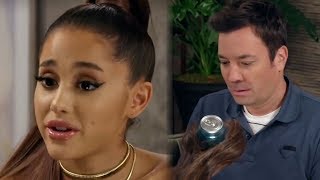 Ariana Grande Uses Her Ponytail as a Super Power in HILARIOUS Fallon Skit [upl. by Lonee]