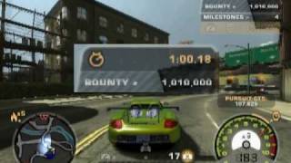 NFS MW  1000000 bounty in 1 minute [upl. by Hakceber]