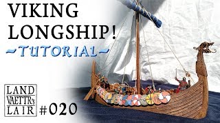 Crafting a Viking Longship tutorial for Tabletop RPG Wargaming [upl. by Alrrats]