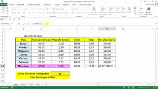 Cáculo de Horas Laborales y Pago de Sueldos por Horas en Excel  Plantillas [upl. by Torto]