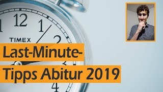 Abitur 2019 in Hessen NRW Niedersachsen BW RLP etc LastMinute Tipps  Leo Eckl [upl. by Kenwrick]