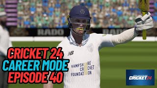 SANDY GETS A HATTRICK CRICKET 24 CAREER MODE 40 [upl. by Aronas]