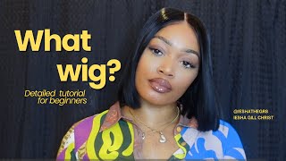 NEW GLUELESS wig blunt cut bob DIY [upl. by Luigi]