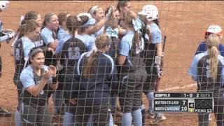 UNC Softball Highlights vs Boston College  Game 2 [upl. by Arakal]