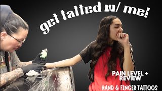 GETTING FINGER TATTOOS  review ✍🏽 painful vlog [upl. by Alrats]