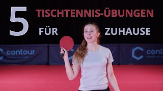 TISCHTENNIS TRAINING 5 Übungen für Zuhause Teil 1 I mit und ohne Tischtennisschläger [upl. by Aikit]