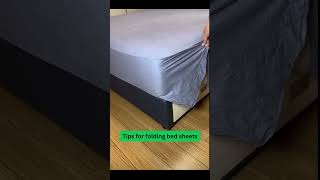 Tips for folding bed sheets shorts folding bedsheets lifetips tryit amazing diy incredible [upl. by Asenev]