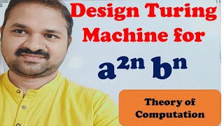 Turing Machine for a2n bn  Design  Construct  TOC  FLAT  Theory of Computation [upl. by Adianes]