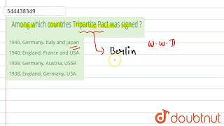 Among which countries Tripartite Pact was signed   CLASS 9  NAZISM AND THE RISE OF HITLER [upl. by Atniuq]