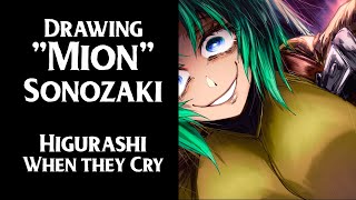 Drawing quotMIONquot Sonozaki HIGURASHI When They Cry [upl. by Marley]