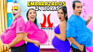 24 HORAS EMBARAZADOS DESAFIÓ DE PAREJAS🤰🏻👫🏻 Karla Bustillos [upl. by Nytsirc]