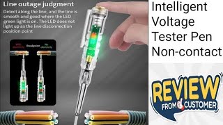 Intelligent Voltage Tester Pen Noncontact  Induction Digital Power Detector Pencil Electric [upl. by Butte919]