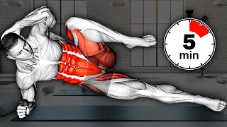 ✅ Entrenamiento Abdominal De 5 Minutos Con Corte En V Para Oblicuos Marcados WORKOUT [upl. by Nosae]