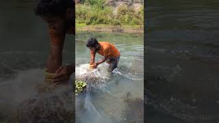 Village Boys Catching Fish By Polo villagelife fishing [upl. by Ennaj]