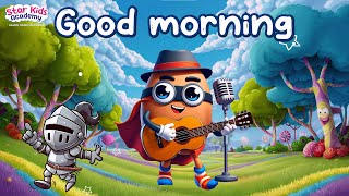 good morning song for kids with lyrics  good morning with Mr Potato [upl. by Ivets521]