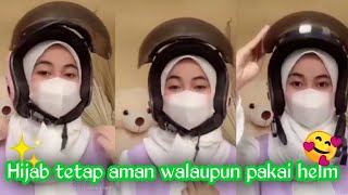 Tutorial Pashmina Saat Pakai ✓Helm• [upl. by Chen189]