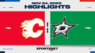 NHL Highlights  Flames vs Stars  November 24 2023 [upl. by Errot]