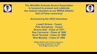 Wickliffe Schools Alumni Association Athletic Hall of Fame 2022 Induction [upl. by Sheena982]