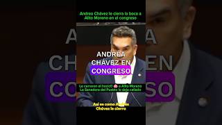 Andrea Chávez le cierra el hocico 🐽 a Alito Moreno en el congress noticias information info [upl. by Roderica]