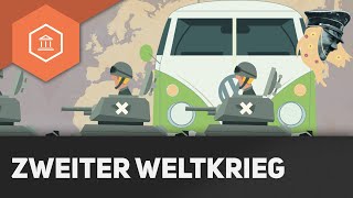 Kriegsverlauf Zweiter Weltkrieg  2 WK Einfacher Überblick 2 [upl. by Niknar563]