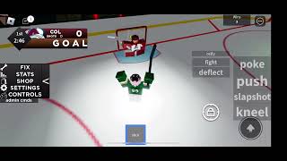 Minnesota Wild goal horn and song in hockey noobs Roblox game [upl. by Arateehc]