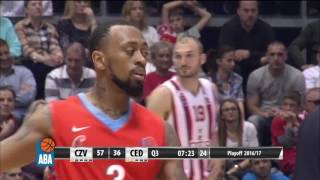 Boatright with a 4point play Crvena zvezda mts  Cedevita 1142017 [upl. by Elokcin822]