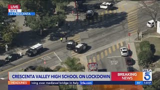 Crescenta Valley High School on lockdown after report of suspicious person on campus [upl. by Caritta802]