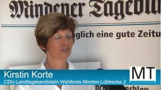 NRWLandtagswahl 2012 Kirstin Korte CDU im MTInterview [upl. by Baskett]