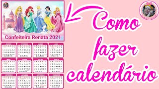 COMO FAZER CALENDÁRIO PERSONALIZADO PELO PIXELLAB [upl. by Idnek18]