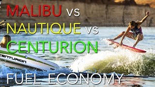 Malibu vs Nautique vs Centurion Fuel Efficiency 2018 [upl. by Tiloine548]