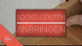 Sockelleisten anbringen  nageln  Heimwerker SPEZIAL [upl. by Atinuj]