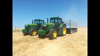 John deere 6150M  New holland cx5080 descarcare din mers [upl. by Chappy]