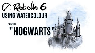 How to use Digital Watercolor with Rebelle 6  Painting Hogwarts [upl. by Zoi458]