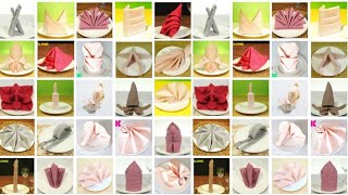 How to make Napkin Folding Shell  the Standing Fan napkin [upl. by Georgy412]