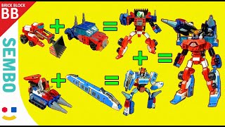 Sembo Block 2500  Superlink Transformers ⚡️ Speed build How to make a Robot LEGO Combiner tutorial [upl. by Samalla]