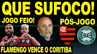 QUE SUFOCO FLAMENGO VENCE CORITIBA COM GOL SALVADOR DE GERSON PÓS JOGO MENGÃO BRASILEIRÃO 2023 E [upl. by Airalednac]