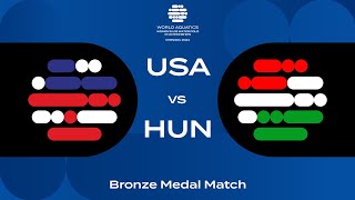 Bronze Medal Match  USA vs Hungary  World Aquatics Women’s U18 Water Polo Championships 2024 [upl. by Quinlan]