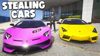 Robbing Lamborghini Dealership in GTA RP [upl. by Noyek]